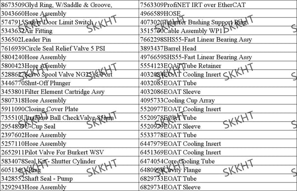 SKKHT Husky Spare partsOil for vaccume pump (bush)8618376for Husky PET Injection machine， Husky Code