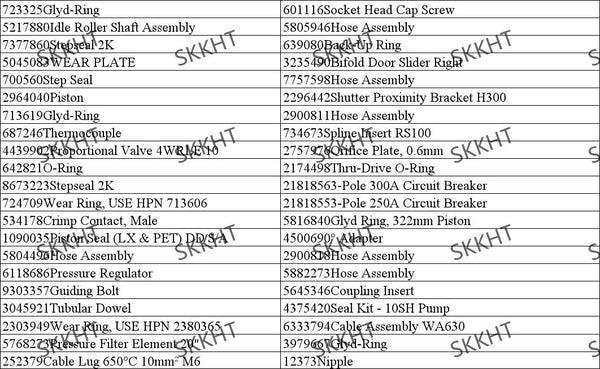 SKKHT Spare parts for Husky, lens Kit for Husky PET injection machine