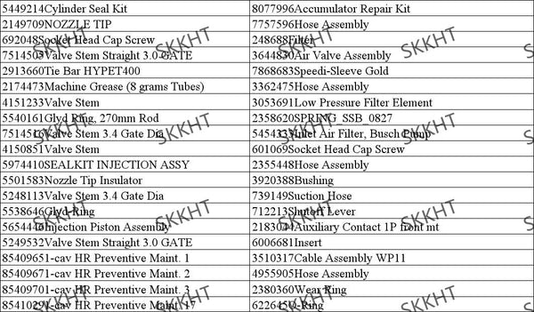 SKKHT Husky Spare partsOil Seal, Gearbox3472158for Husky PET Injection machine