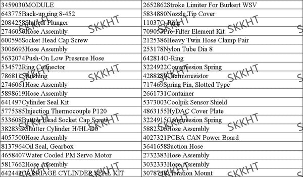 SKKHT Husky Spare partsChiller Water Line Stinerfor Husky PET Injection machine， Husky code