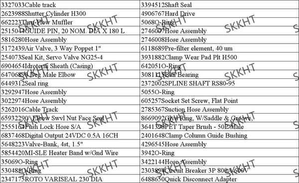 SKKHT Husky Spare partsEL66324563718for Husky PET Injection machine， Husky code